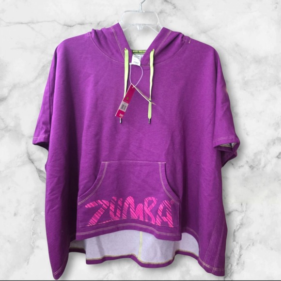 Zumba Fitness Tops - Zumba Disco Sweatshirt  Hoodie Kangaroo Pockets Size XL